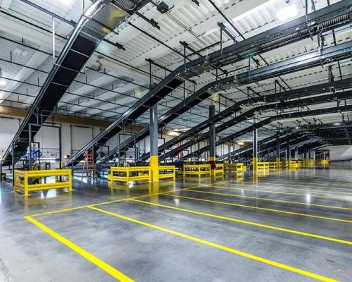 Interior of Big Lots! Distribution Center warehouse